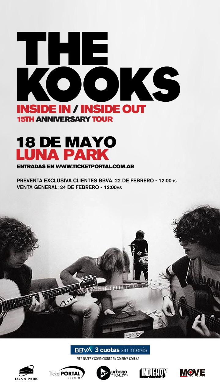 Urbana Play anuncia ¡The Kooks viene a la Argentina y somos radio