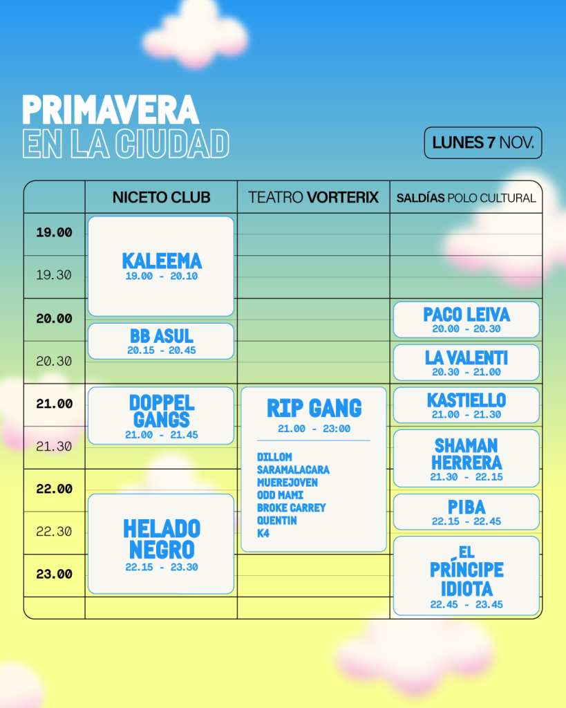 Urbana Play anuncia: ¡Primavera Sound Buenos Aires presenta la grilla de #PrimaveraEnLaCiudad! 2 2 07 VIERNES
