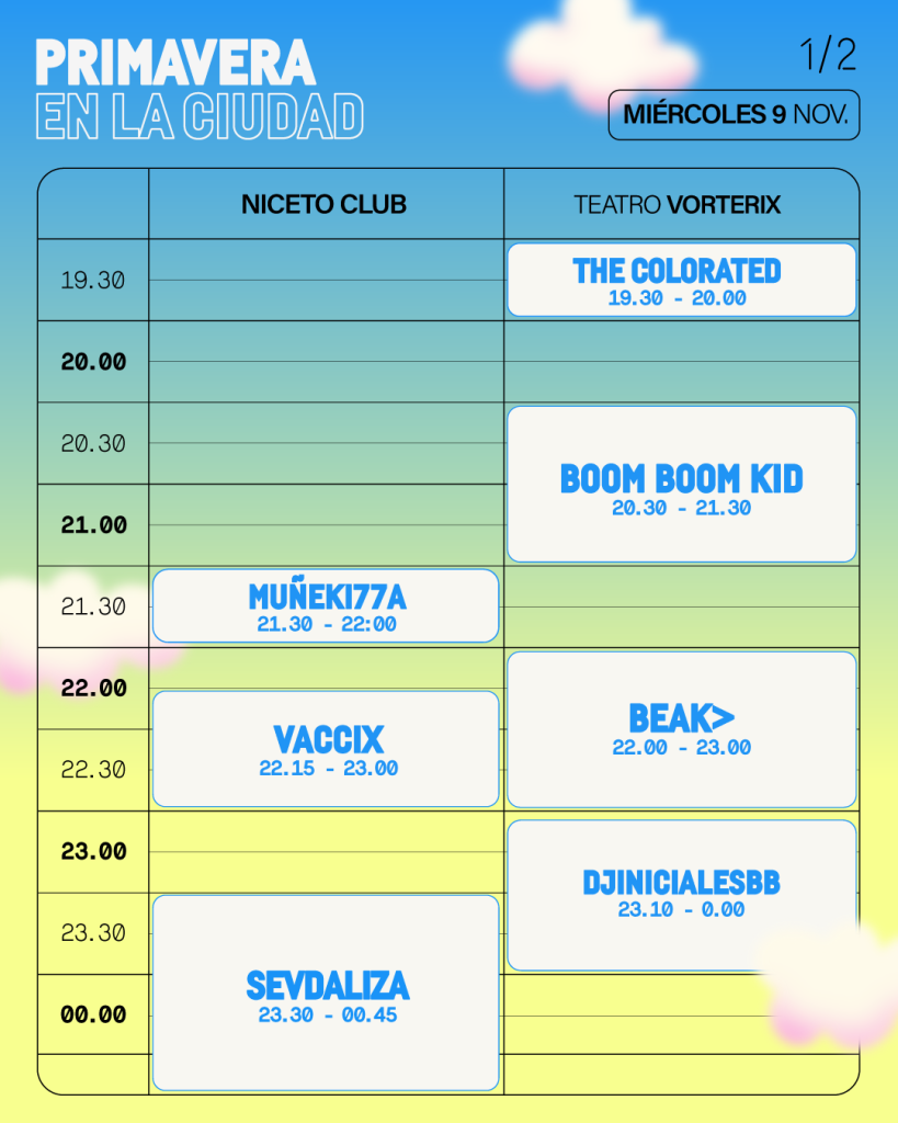 Urbana Play anuncia: ¡Primavera Sound Buenos Aires presenta la grilla de #PrimaveraEnLaCiudad! 5 5 09 MIERCOLES 1