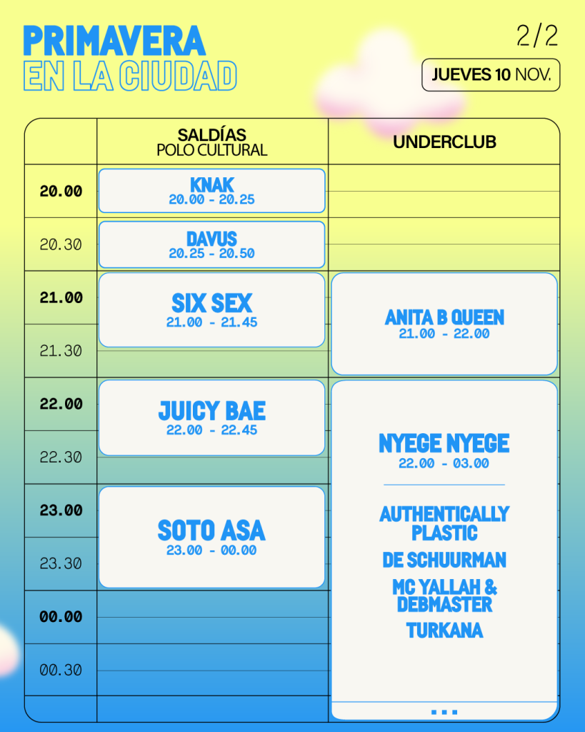 Urbana Play anuncia: ¡Primavera Sound Buenos Aires presenta la grilla de #PrimaveraEnLaCiudad! 8 8 10 JUEVES 2