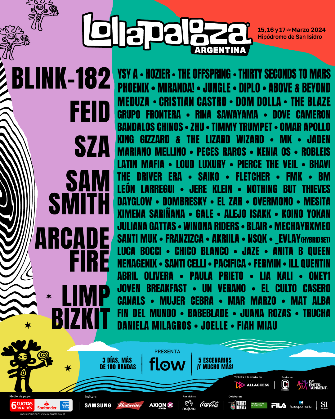 ¡LOLLAPALOOZA ARGENTINA ANUNCIÓ SU LINE UP 2024! Urbana Play 104.3