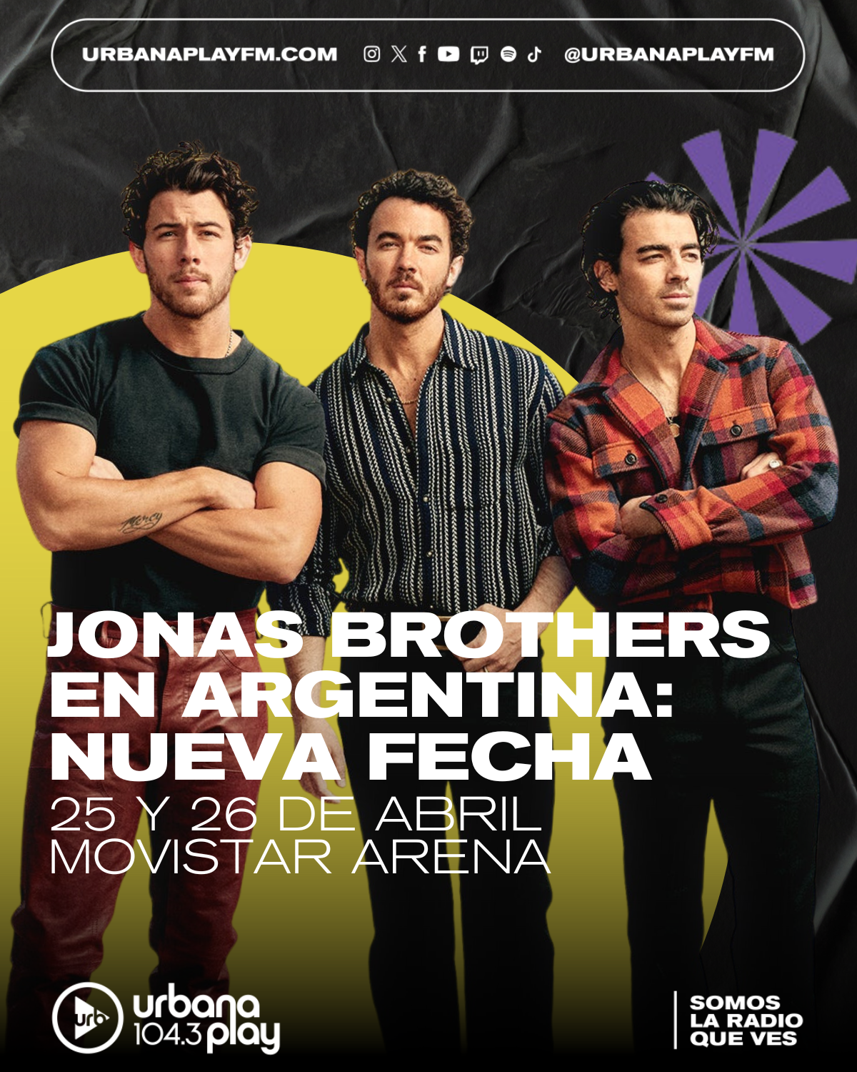 Jonas Brothers en Argentina: ¡suman una segunda fecha en el Movistar Arena! 1 JONAS BROTHERS EN ARGENTINA 6