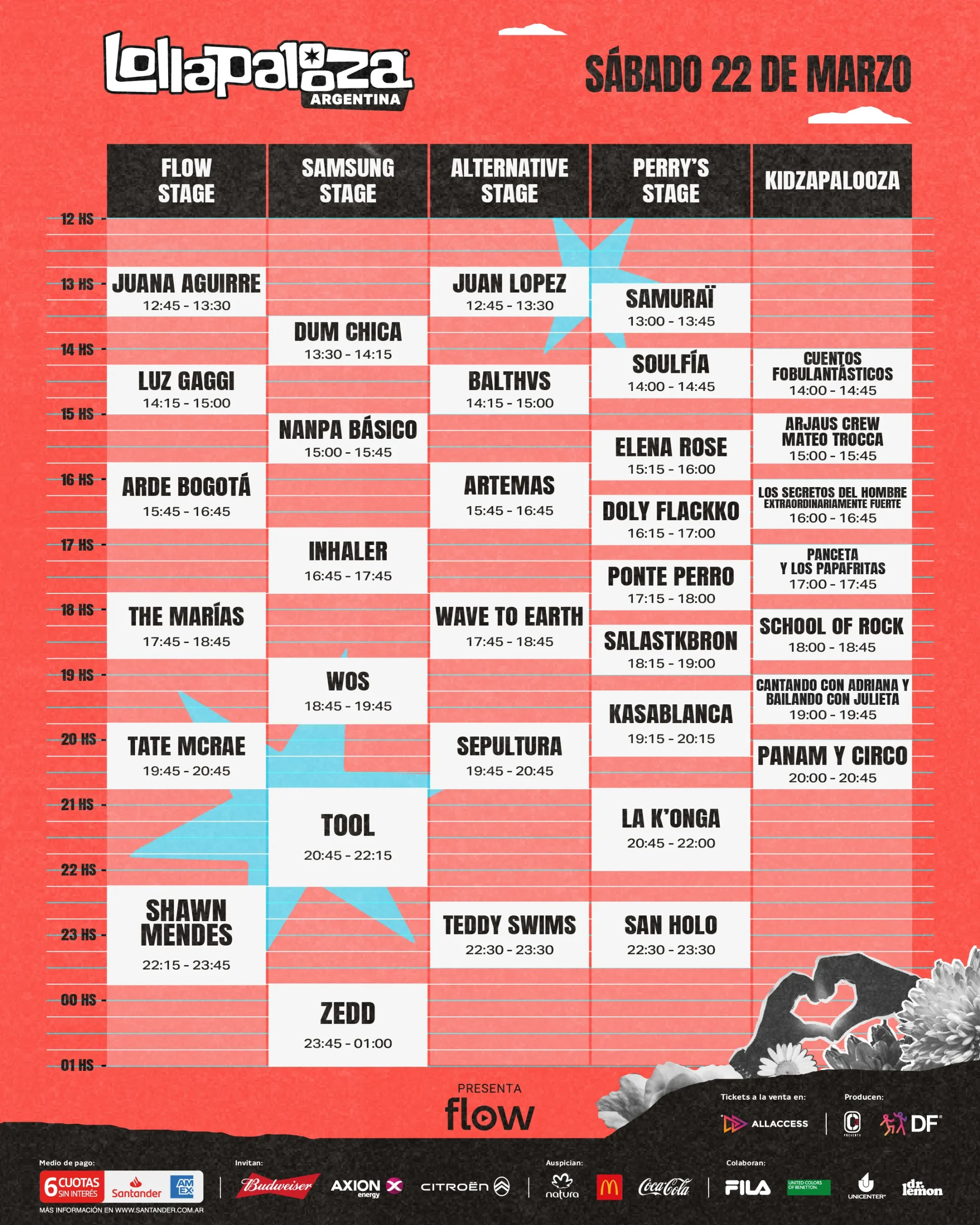 CONOCÉ LOS HORARIOS #LOLLAAR10AÑOS 2 02 HORARIOS LOLLA 2025 SAB scaled