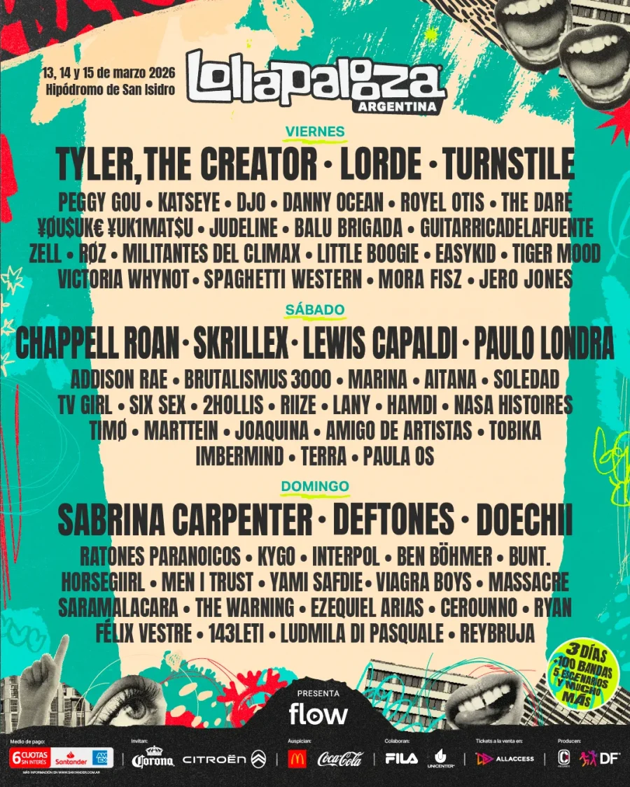 LOLLAPALOOZA ARGENTINA CONFIRMA SU LINE-UP POR DÍA PARA 2026 1 IMG 3290 e1759323016986