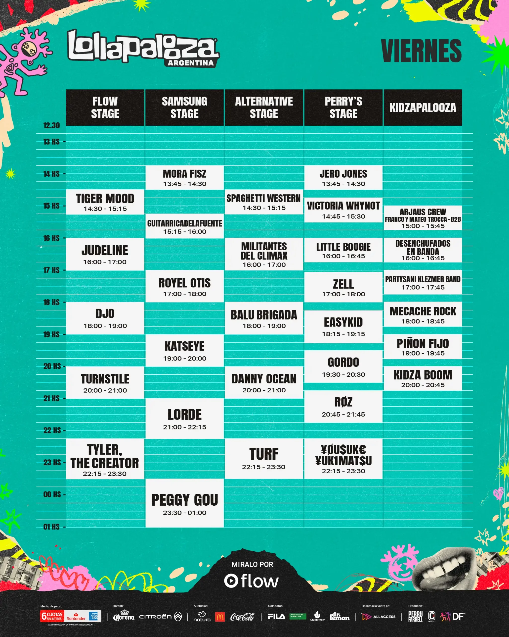 LOLLA26 HORARIOS RRSS v2zocalo LOLLA26 LINEUP FEED scaled