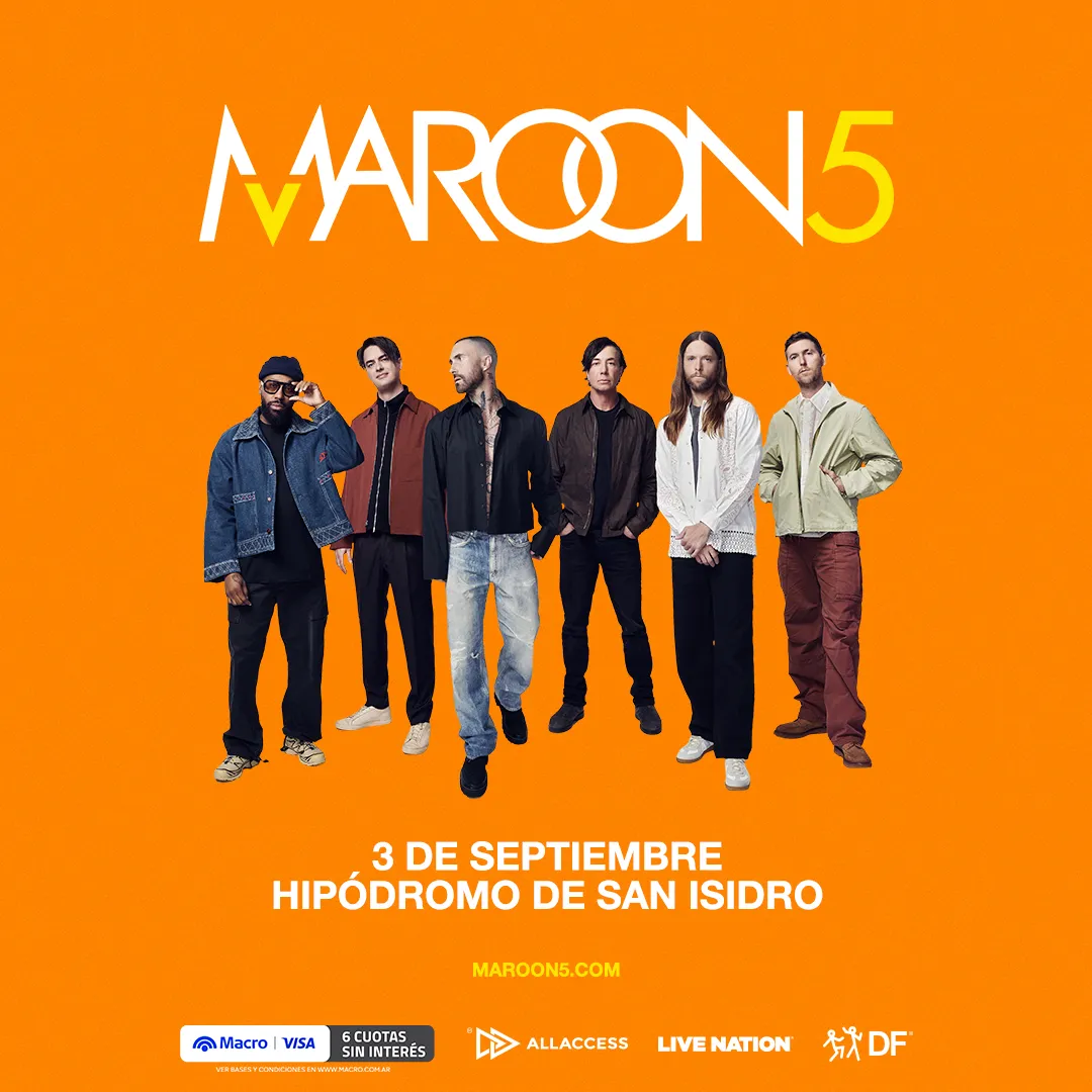¡MAROON 5 VUELVE A ARGENTINA! Cuándo y dónde tocan 2 MAROON5 ANUNCIO 1x1 1 1